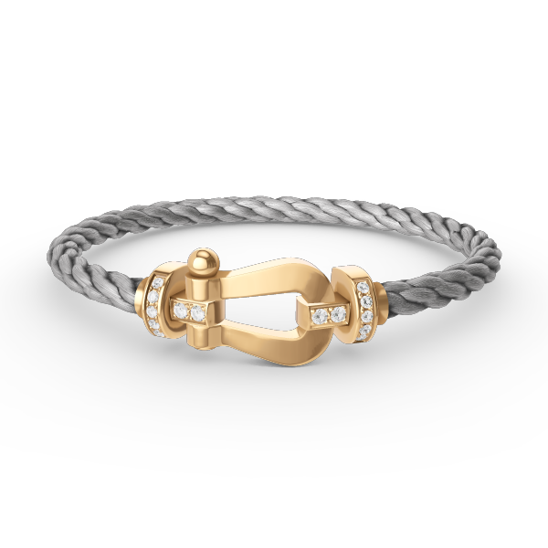 [Glow Muse]FORCE LARGE HORSESHOE HALF DIAMOND BRACELET GOLD