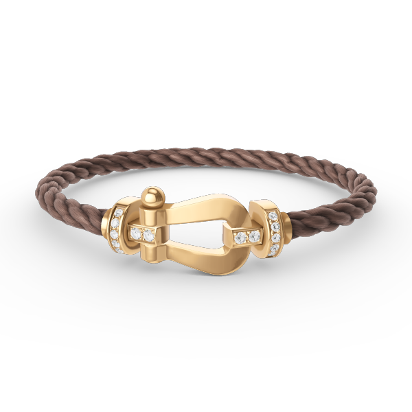 [Glow Muse]FORCE LARGE HORSESHOE HALF DIAMOND BRACELET GOLD