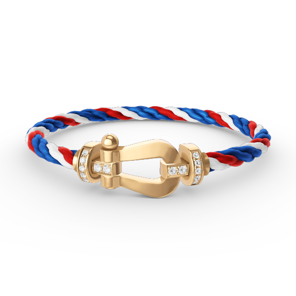 [Glow Muse]FORCE LARGE HORSESHOE HALF DIAMOND BRACELET GOLD
