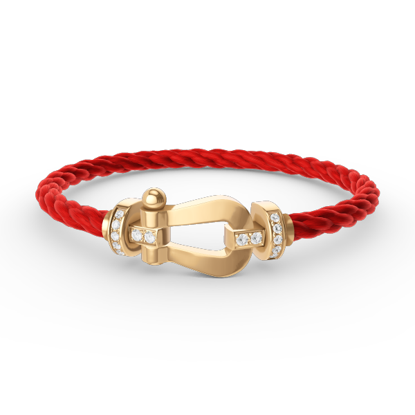[Glow Muse]FORCE LARGE HORSESHOE HALF DIAMOND BRACELET GOLD