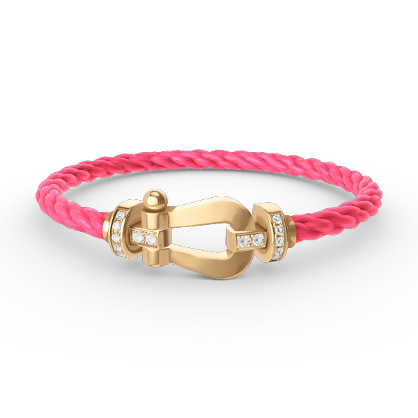 [Glow Muse]FORCE LARGE HORSESHOE HALF DIAMOND BRACELET GOLD