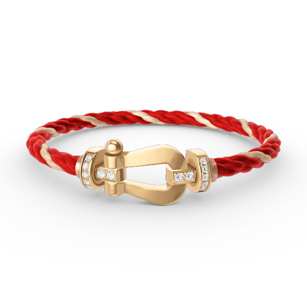 [Glow Muse]FORCE LARGE HORSESHOE HALF DIAMOND BRACELET GOLD