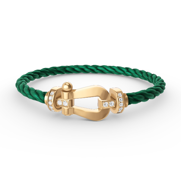 [Glow Muse]FORCE LARGE HORSESHOE HALF DIAMOND BRACELET GOLD