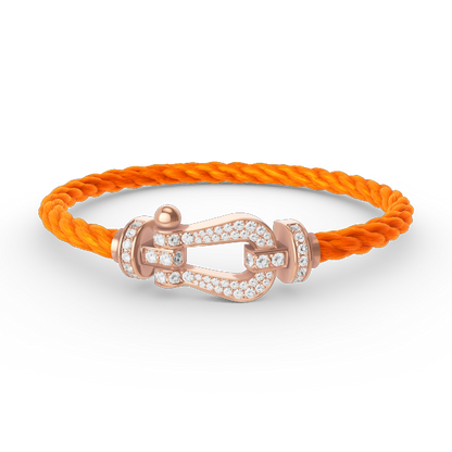 [Glow Muse]FORCE LARGE HORSESHOE FULL DIAMOND BRACELET ROSE GOLD