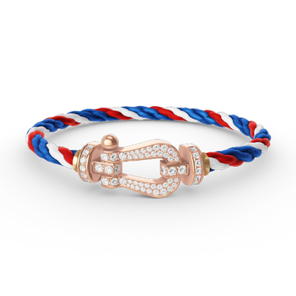 [Glow Muse]FORCE LARGE HORSESHOE FULL DIAMOND BRACELET ROSE GOLD