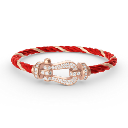 [Glow Muse]FORCE LARGE HORSESHOE FULL DIAMOND BRACELET ROSE GOLD