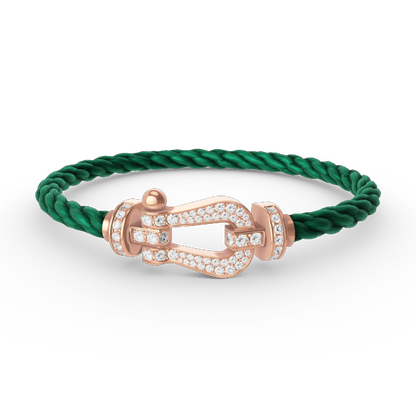 [Glow Muse]FORCE LARGE HORSESHOE FULL DIAMOND BRACELET ROSE GOLD