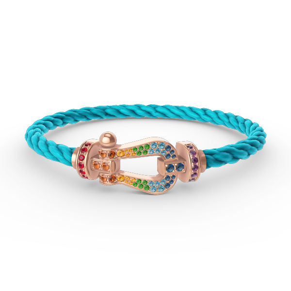 [Glow Muse]FORCE LARGE HORSESHOE  COLORED DIAMOND BRACELET ROSE GOLD
