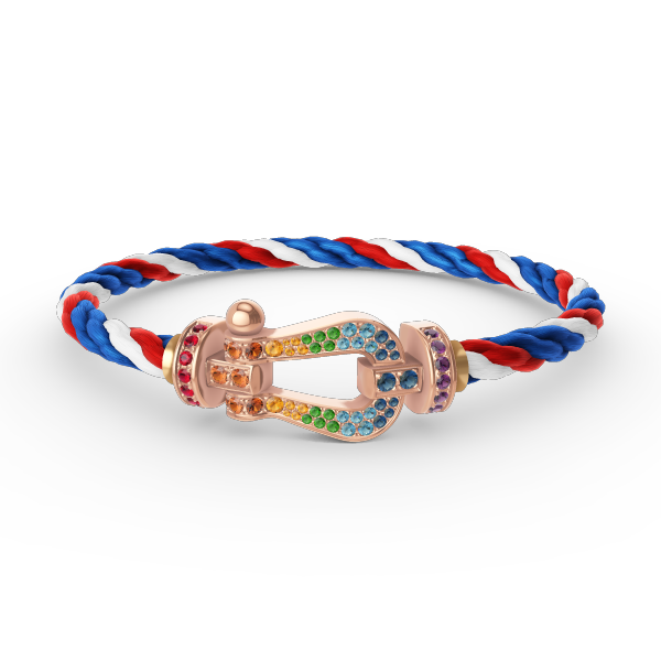 [Glow Muse]FORCE LARGE HORSESHOE  COLORED DIAMOND BRACELET ROSE GOLD