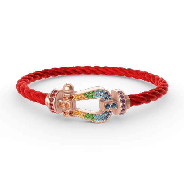 [Glow Muse]FORCE LARGE HORSESHOE  COLORED DIAMOND BRACELET ROSE GOLD