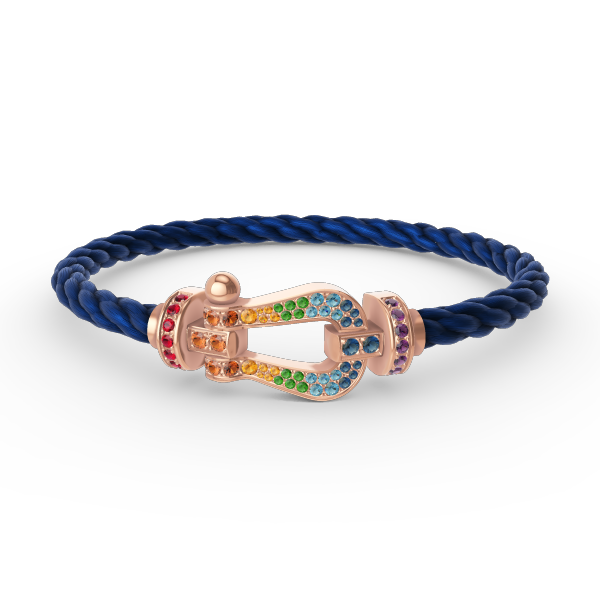 [Glow Muse]FORCE LARGE HORSESHOE  COLORED DIAMOND BRACELET ROSE GOLD