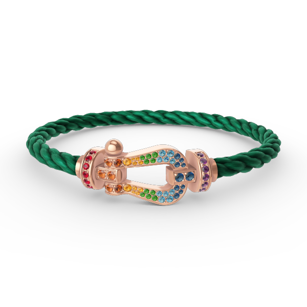 [Glow Muse]FORCE LARGE HORSESHOE  COLORED DIAMOND BRACELET ROSE GOLD