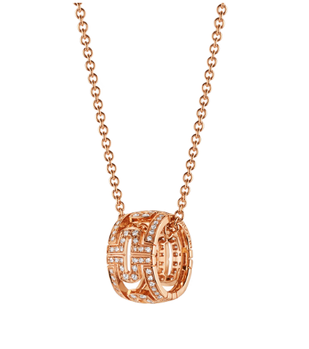 [Glow Muse]PARENTESI NECKLACE PINK GOLD DIAMOND