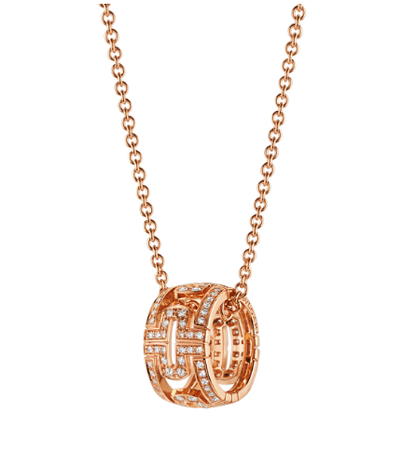 [Glow Muse]PARENTESI NECKLACE PINK GOLD DIAMOND