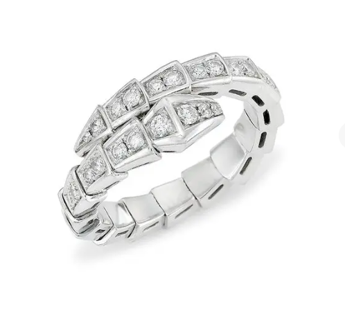 [Glow Muse]SERPENTI RING SILVER DIAMOND PAVED 4MM