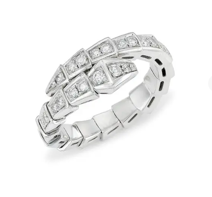 [Glow Muse]SERPENTI RING SILVER DIAMOND PAVED 4MM