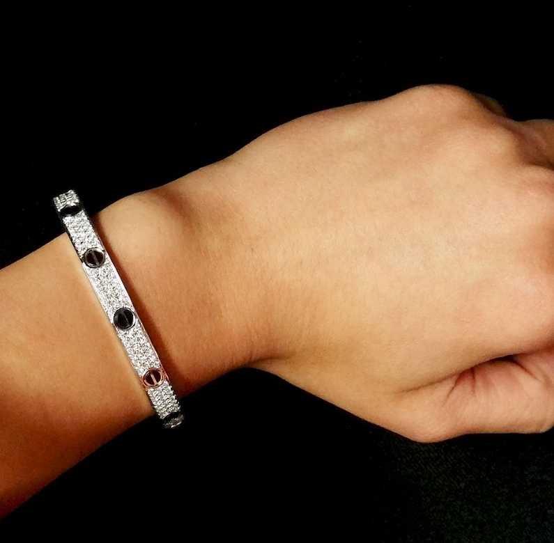 [Glow Muse]LOVE BRACELET 6.1MM DIAMOND-PAVED CERAMIC