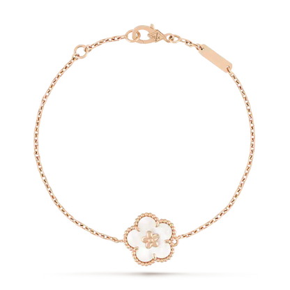 [Glow Muse]LUCKY WHITE MOP PLUM BLOSSOM  BRACELET