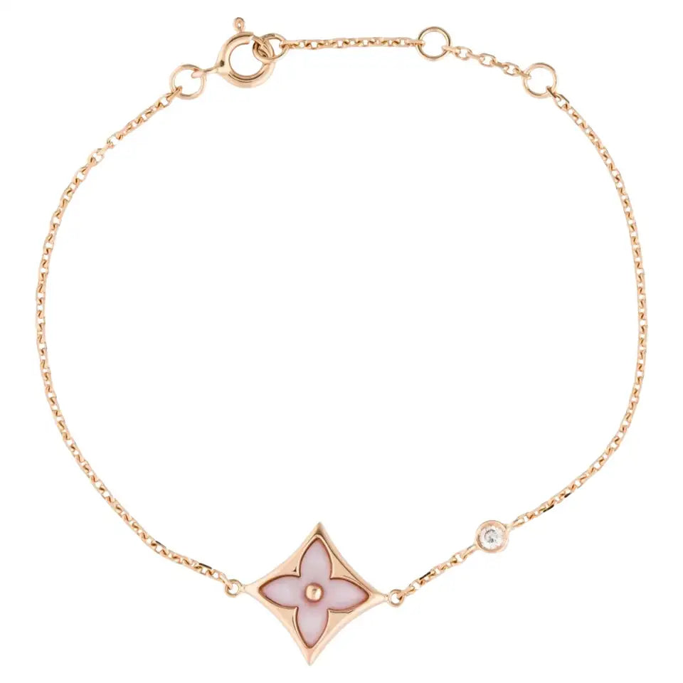 [Glow Muse]STAR 1 DIAMOND PINK GOLD BRACELET