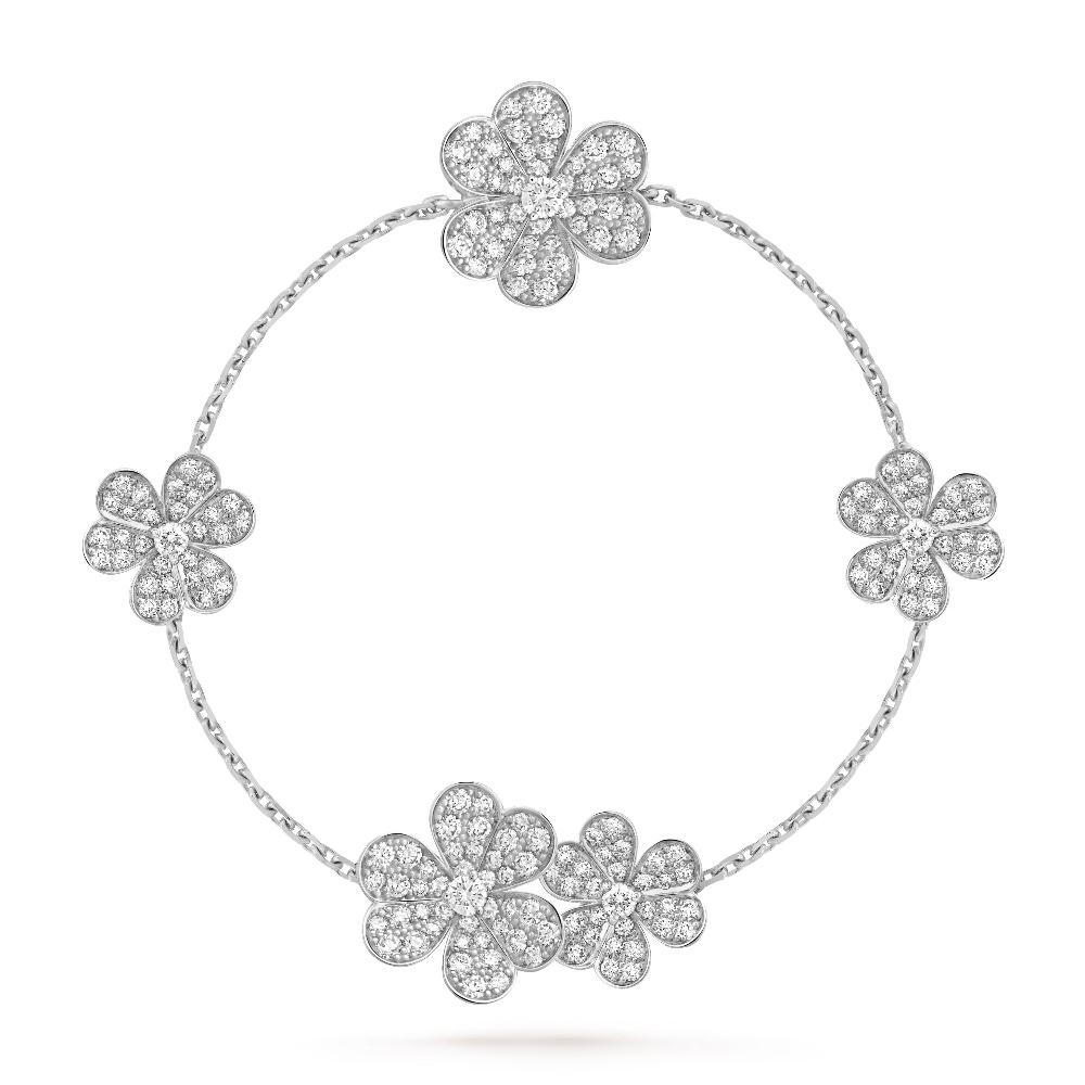 [Glow Muse]FRIVOLE SILVER 5 FLOWERS BRACELET