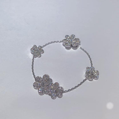 [Glow Muse]FRIVOLE SILVER 5 FLOWERS BRACELET