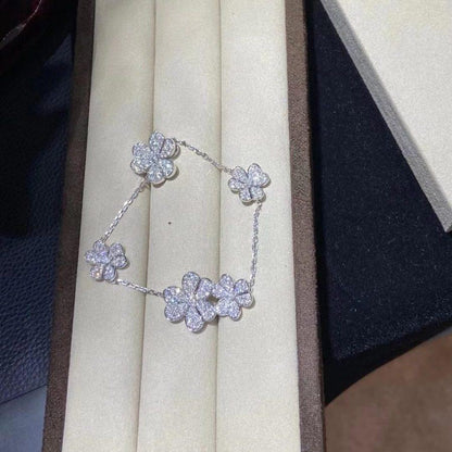 [Glow Muse]FRIVOLE SILVER 5 FLOWERS BRACELET