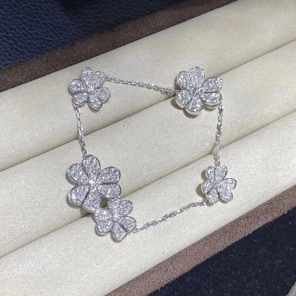 [Glow Muse]FRIVOLE SILVER 5 FLOWERS BRACELET