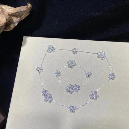 [Glow Muse]FRIVOLE SILVER 5 FLOWERS BRACELET
