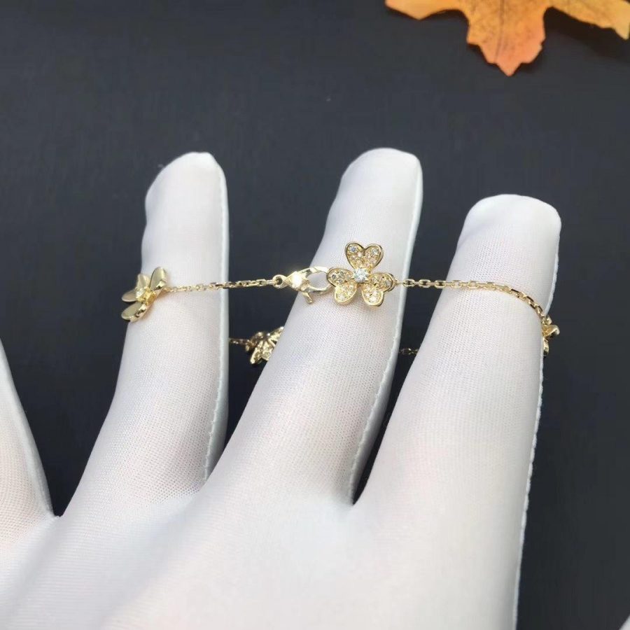 [Glow Muse]FRIVOLE GOLD 5 FLOWERS BRACELET