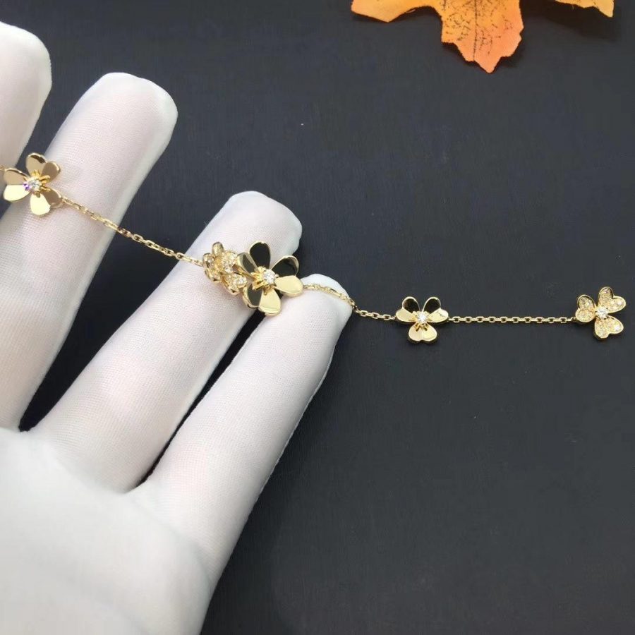 [Glow Muse]FRIVOLE GOLD 5 FLOWERS BRACELET