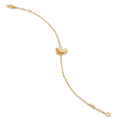 [Glow Muse]FRIVOLE GOLD FLOWER PINK MALACHITE BRACELET