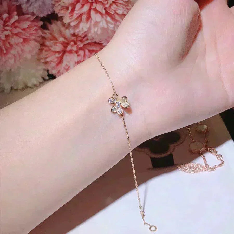 [Glow Muse]FRIVOLE GOLD FLOWER DIAMOND BRACELET