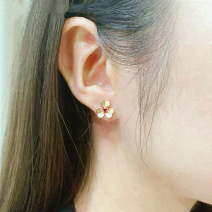 [Glow Muse]FRIVOLE  FLOWER PINK EARRINGS