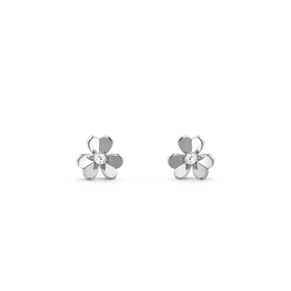 [Glow Muse]FRIVOLE MINI SILVER FLOWER EARRINGS