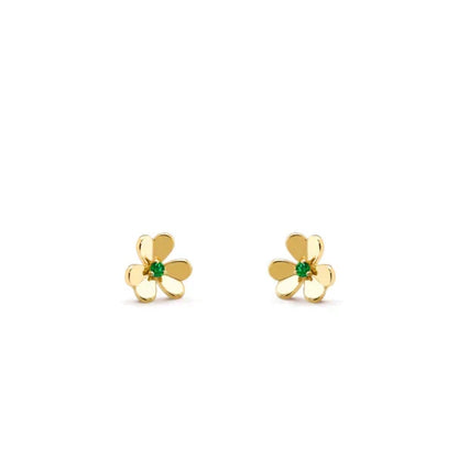 [Glow Muse]FRIVOLE  FLOWER MALACHITE EARRINGS