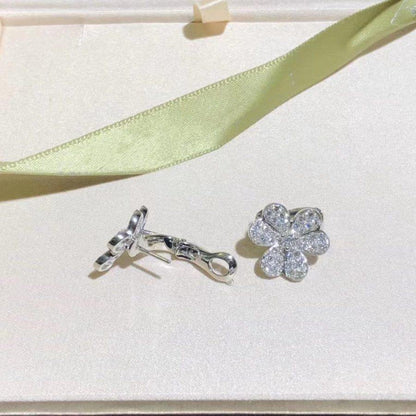 [Glow Muse]FRIVOLE SILVER FLOWER DIAMOND EARRINGS