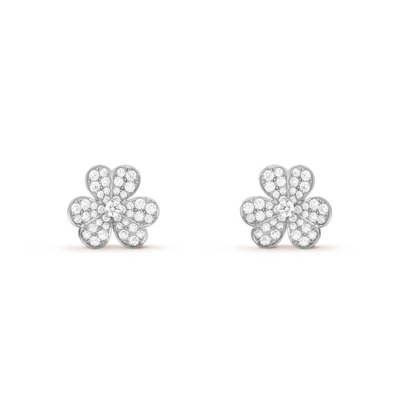 [Glow Muse]FRIVOLE SILVER FLOWER DIAMOND EARRINGS
