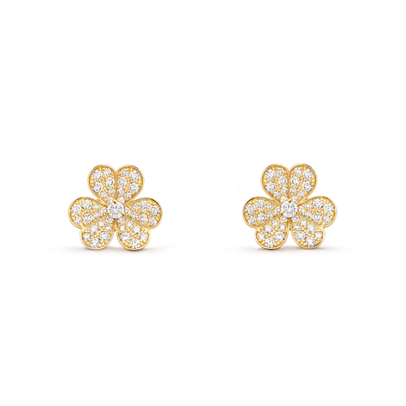[Glow Muse]FRIVOLE GOLD FLOWER DIAMOND EARRINGS