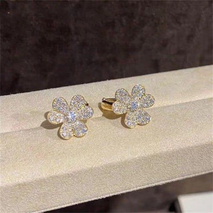 [Glow Muse]FRIVOLE GOLD FLOWER DIAMOND EARRINGS