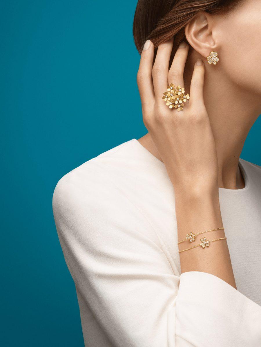 [Glow Muse]FRIVOLE GOLD FLOWER DIAMOND EARRINGS