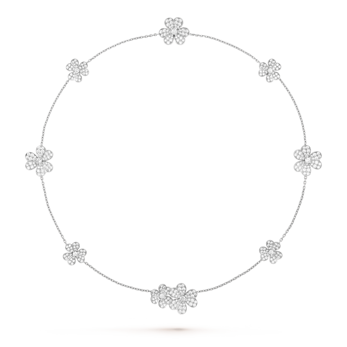 [Glow Muse]FRIVOLE SILVER 9 FLOWERS NECKLACE