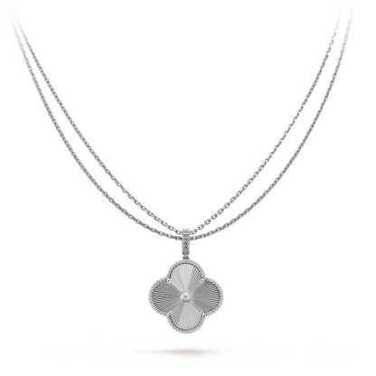 [Glow Muse]CLOVER 25MM SILVER BIG CLOVER NECKLACE