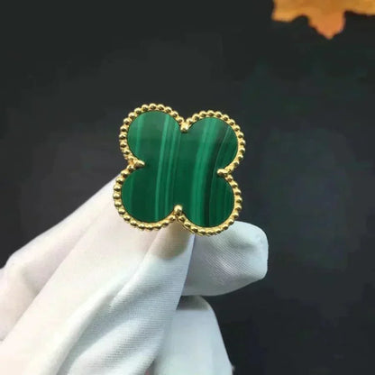 [Glow Muse]CLOVER MALACHITE RING