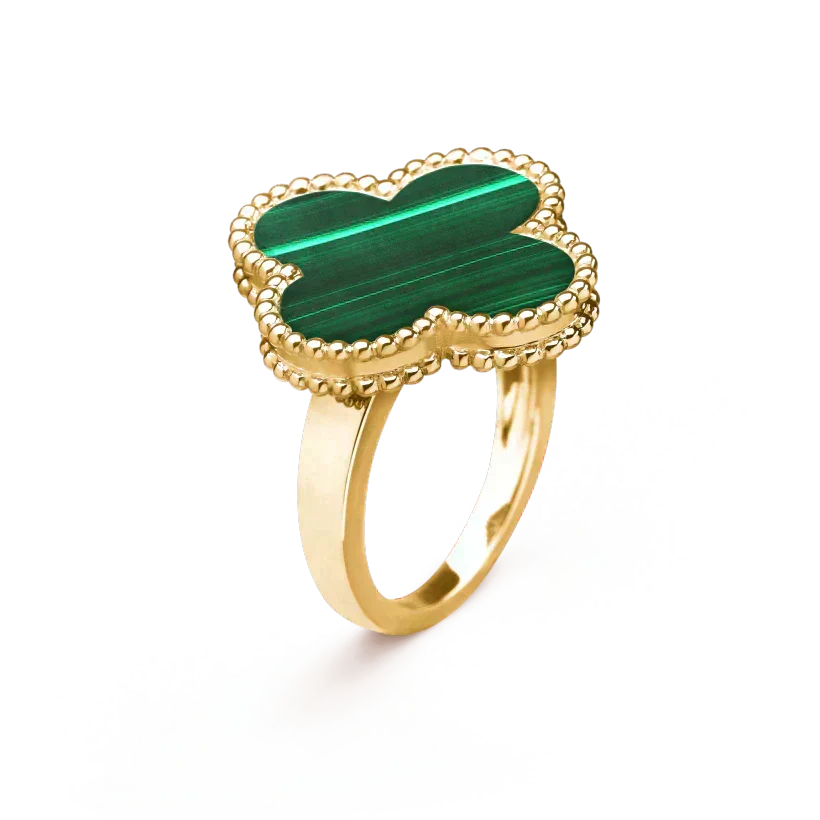[Glow Muse]CLOVER MALACHITE RING