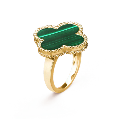 [Glow Muse]CLOVER MALACHITE RING