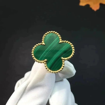 [Glow Muse]CLOVER MALACHITE RING