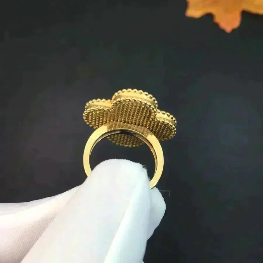 [Glow Muse]CLOVER MALACHITE RING