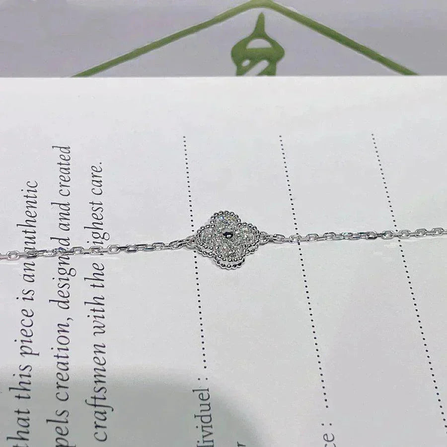 [Glow Muse]CLOVER  SINGLE FLOWER BRACELET SILVER