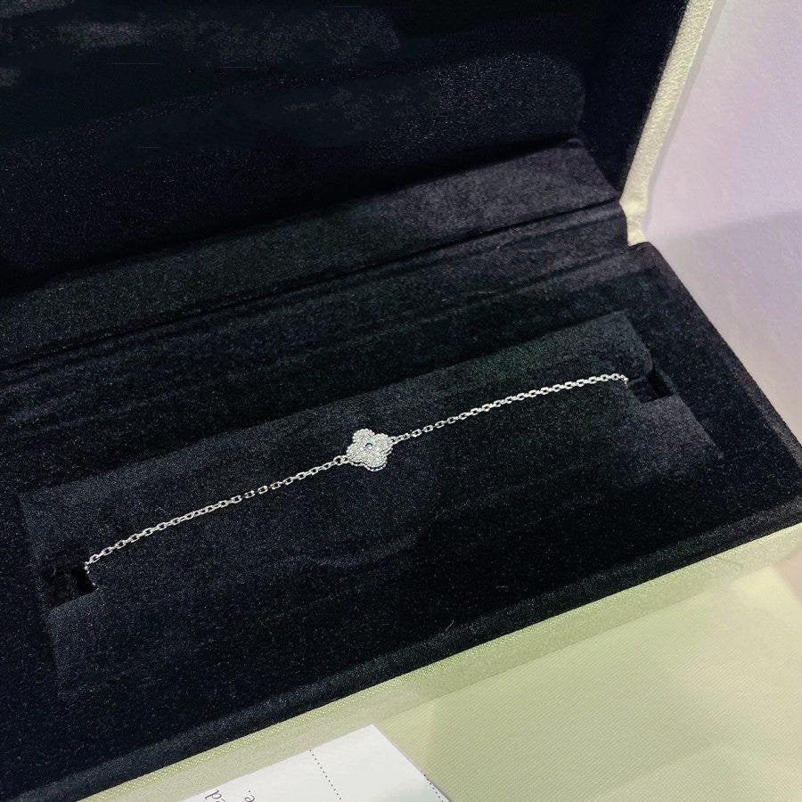 [Glow Muse]CLOVER  SINGLE FLOWER BRACELET SILVER