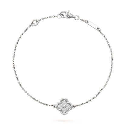 [Glow Muse]CLOVER  SINGLE FLOWER BRACELET SILVER